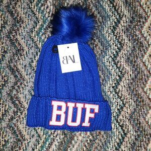 Abigail Lee NFL Buffalo Beanie with pom-pom
